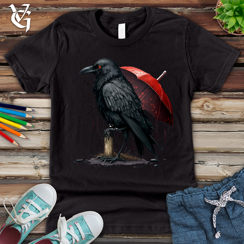 Viking Goods Raven in the Rain Youth Tee Dark Grey / L