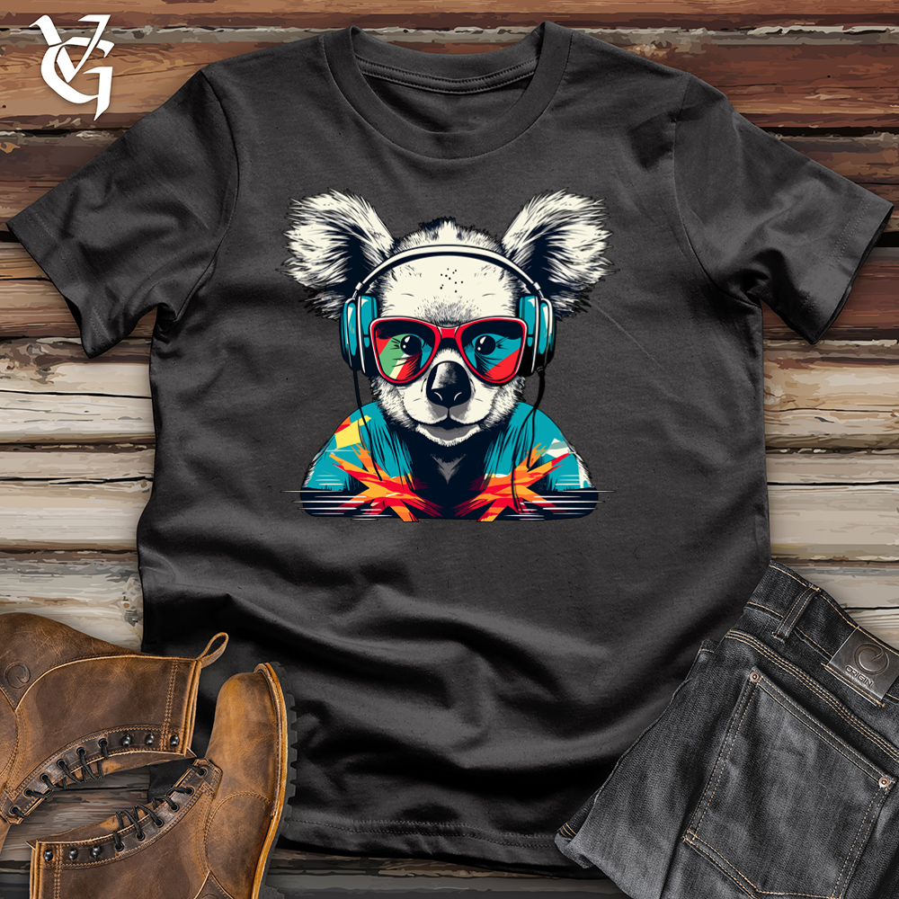 Viking Goods Retro Beatmaster Koala Cotton Tee Dark Grey / L