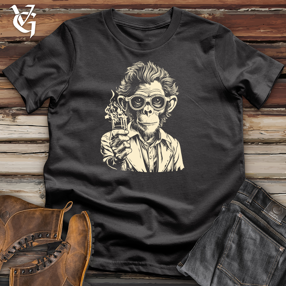 Viking Goods Retro Simian Glassworks Cotton Tee Dark Grey / L