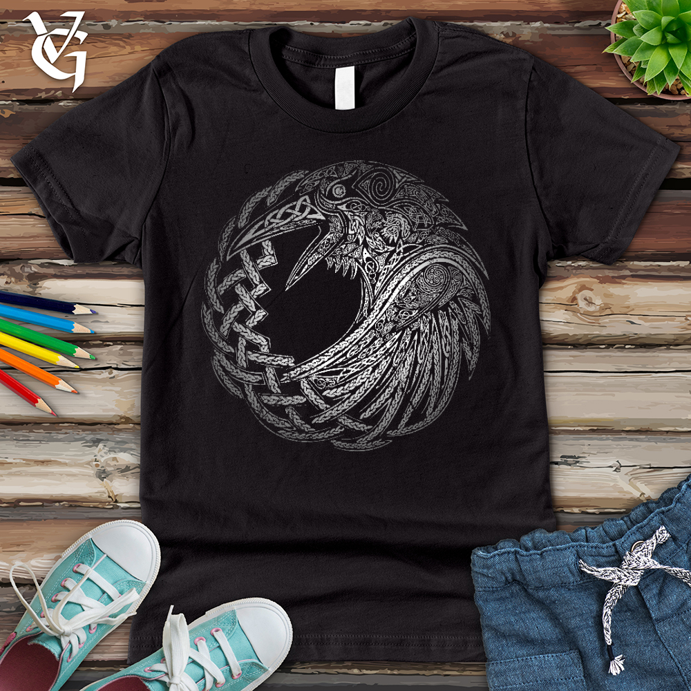 Viking Goods Silver Glass Raven Youth Tee Dark Grey / L