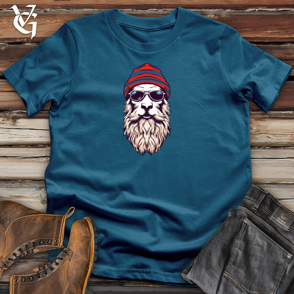 Viking Goods Beanie Llama Dreams Cotton Tee Deep Teal / L