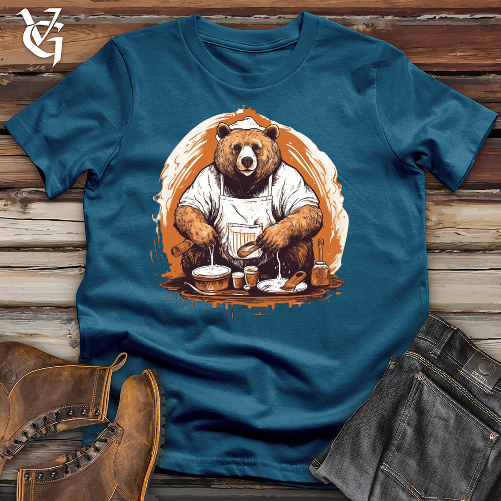Viking Goods Bear Chef Cotton Tee Deep Teal / L