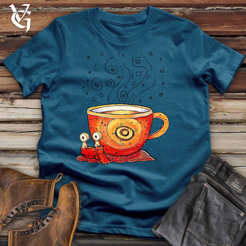 Viking Goods Coffee Snail Cotton Tee Deep Teal / L