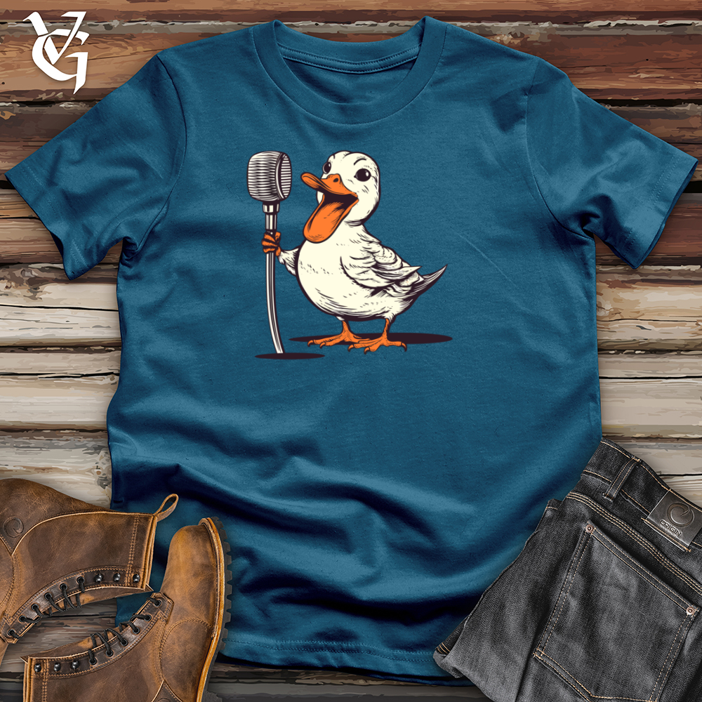 Viking Goods Feathered Quacktastic Comedy Cotton Tee Deep Teal / L