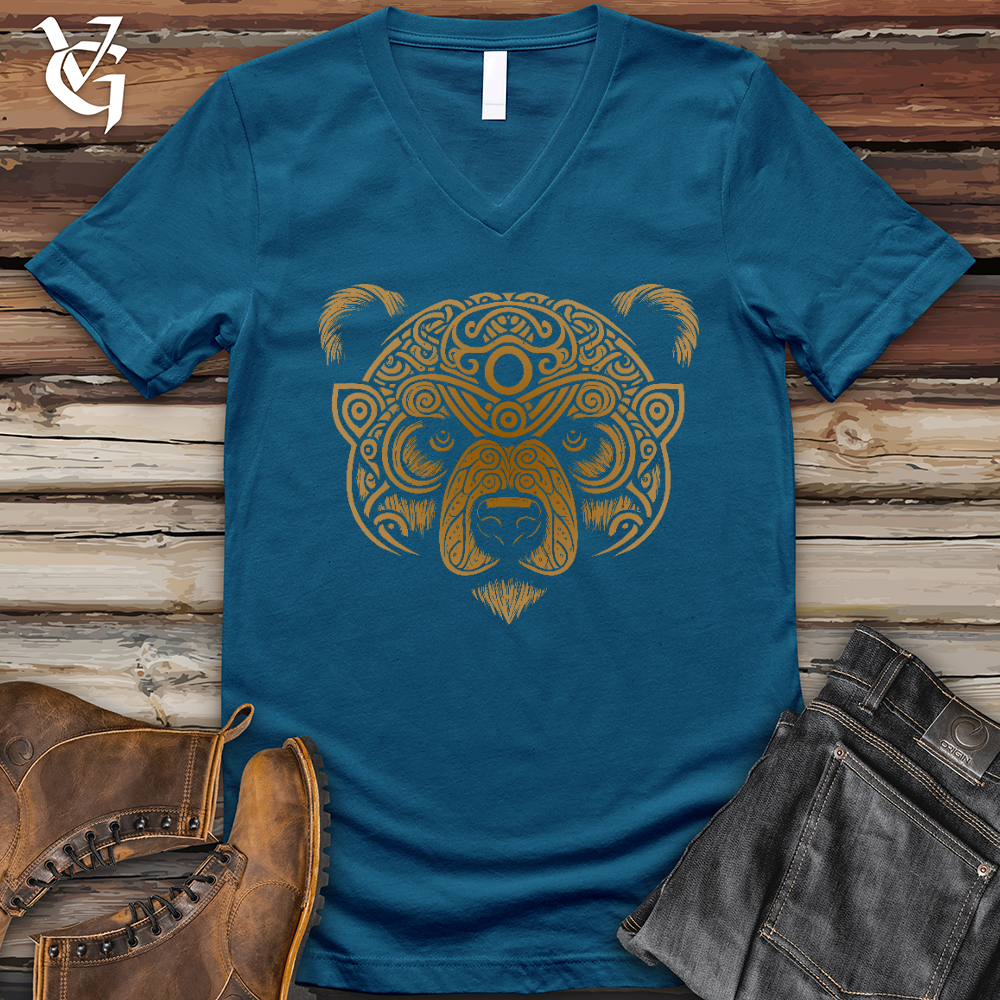 Viking Goods Golden Cub V- Neck Tee Deep Teal / L
