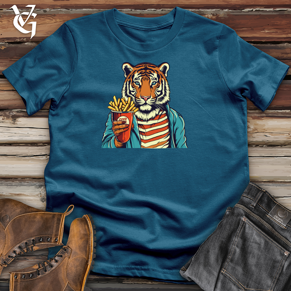 Viking Goods Hungry Stripes Cotton Tee Deep Teal / L
