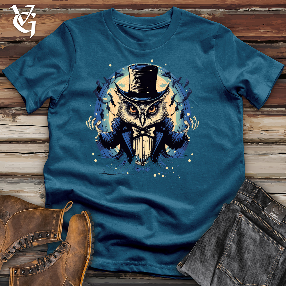 Viking Goods Magic Owl Wizard Cotton Tee Deep Teal / L