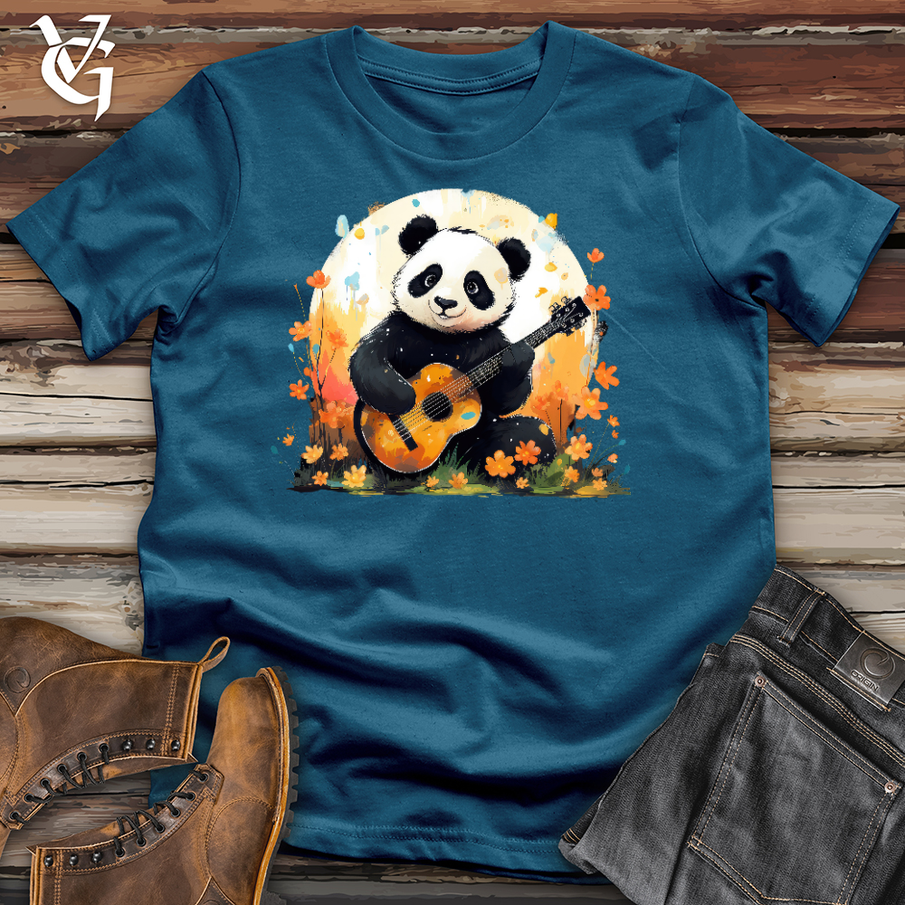 Viking Goods Panda Bear Guitarist Cotton Tee Deep Teal / L