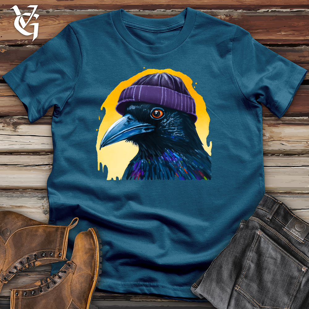 Viking Goods Raven Beanie Cotton Tee Deep Teal / L