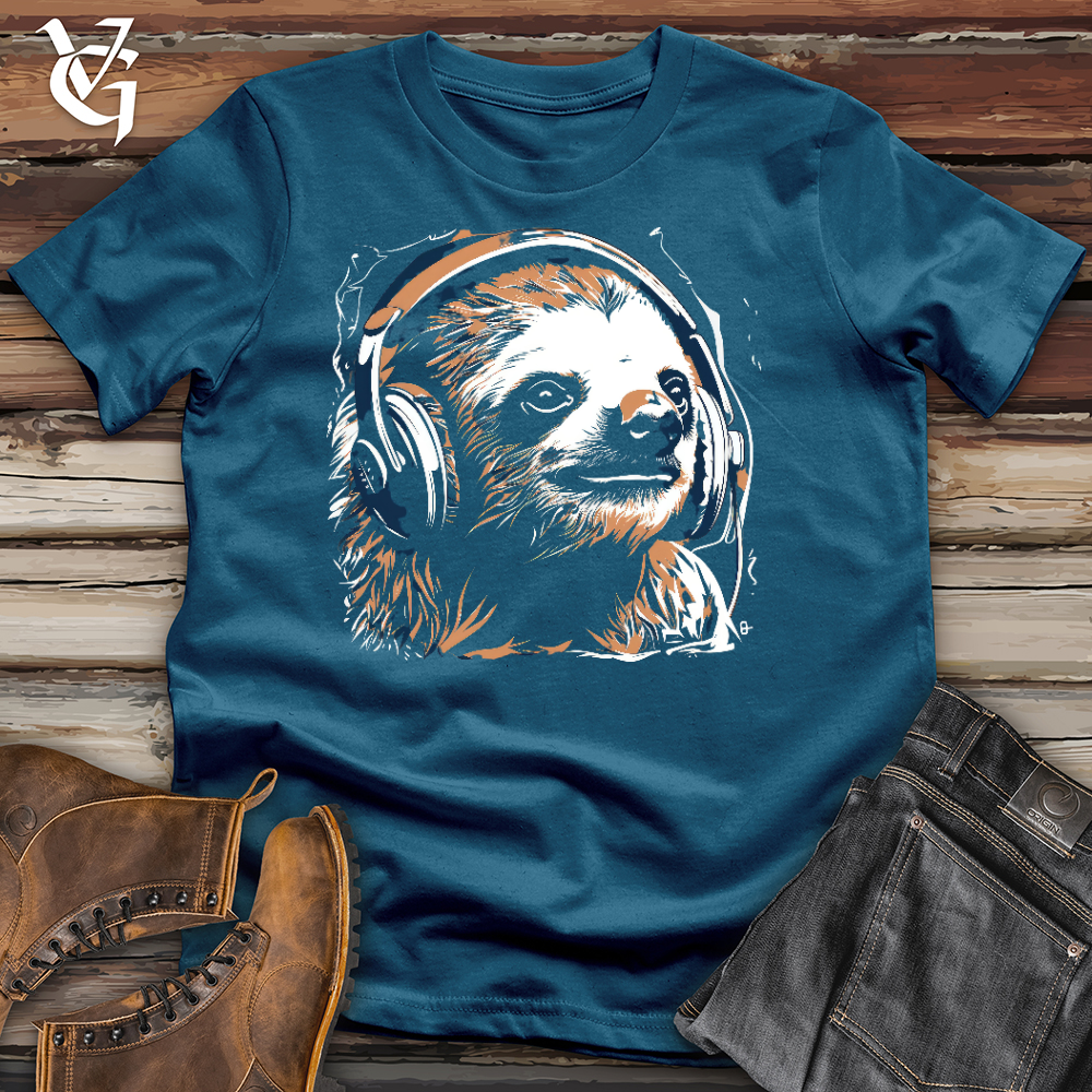 Viking Goods Sloth Studio Chillin Cotton Tee Deep Teal / L