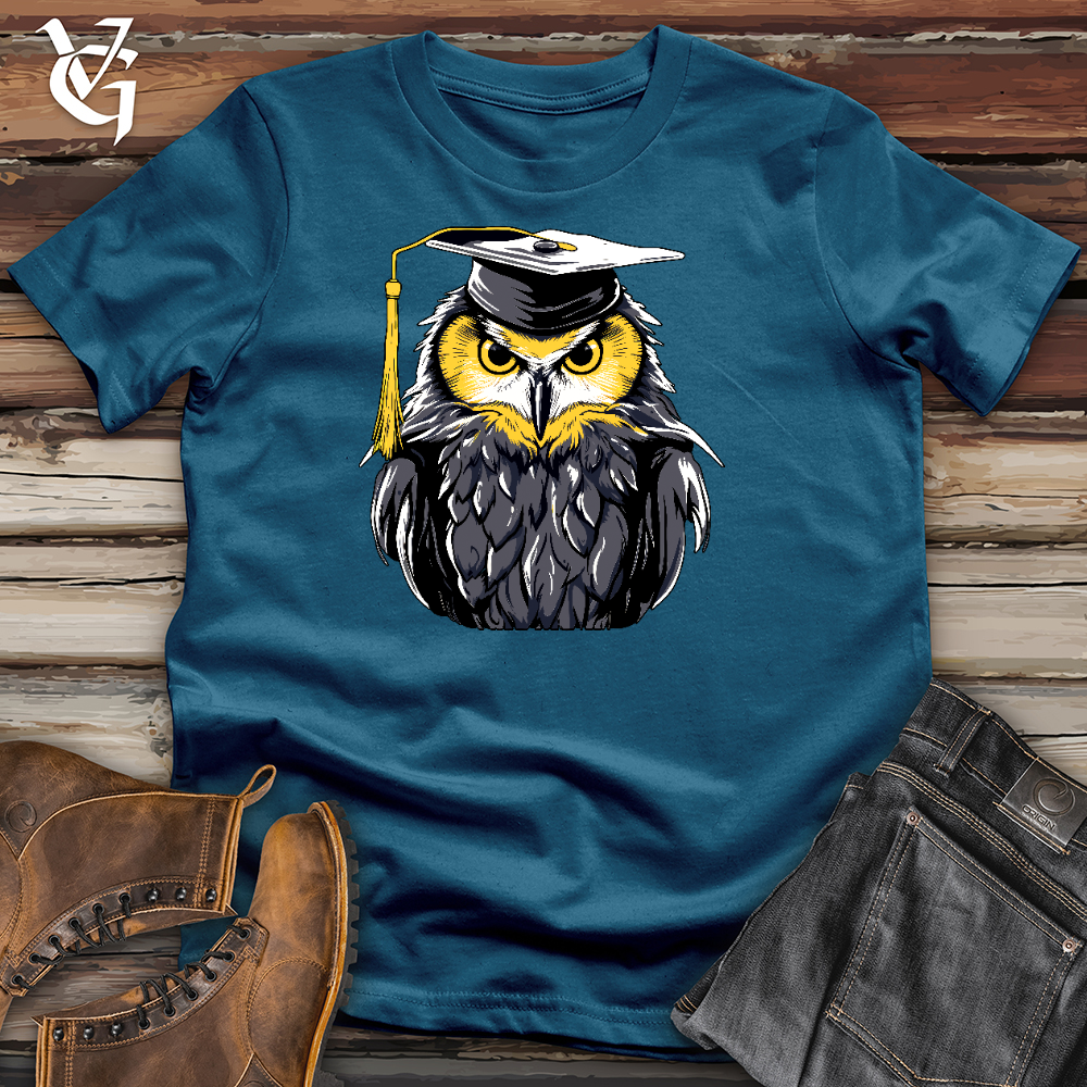 Viking Goods Valedictorian Owl Cotton Tee Deep Teal / L