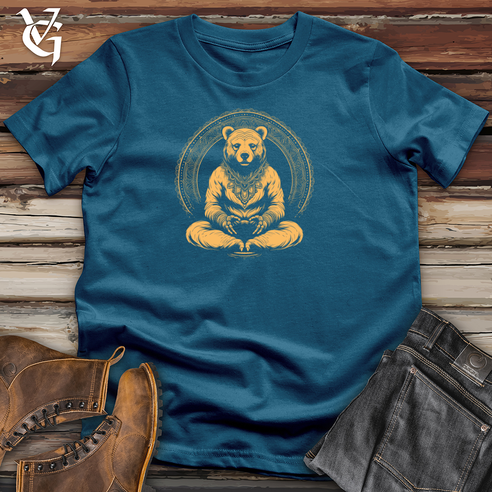 Viking Goods Vintage Zen Bear Cotton Tee Deep Teal / L