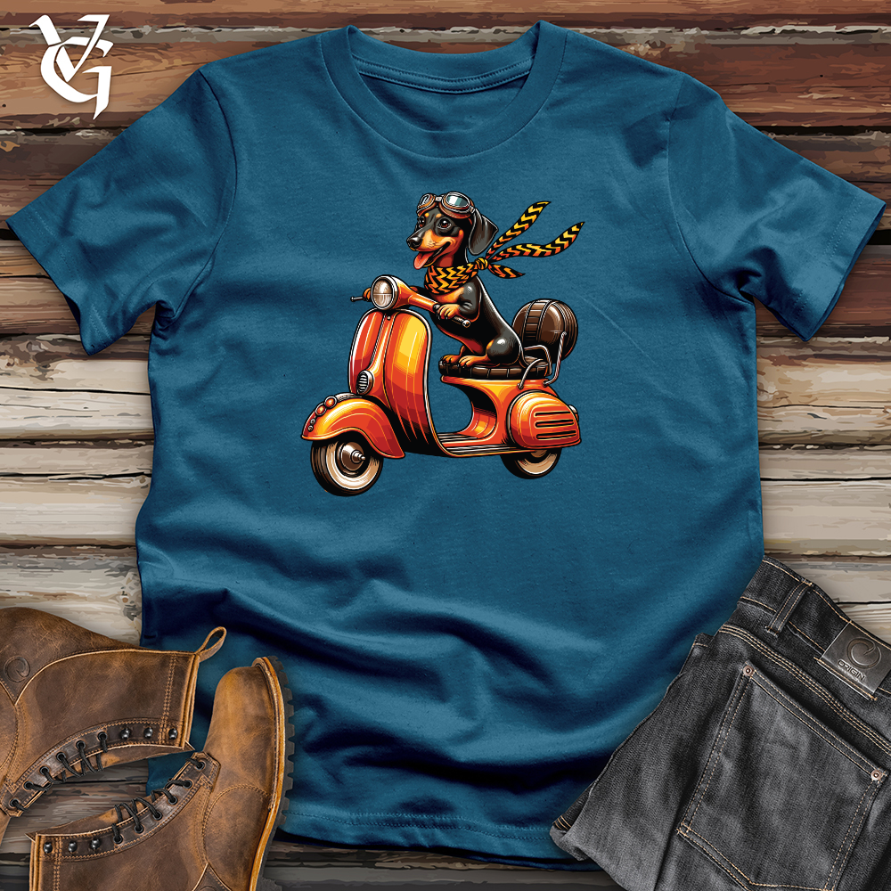 Viking Goods Weiner Dog Scoot Cotton Tee Deep Teal / L