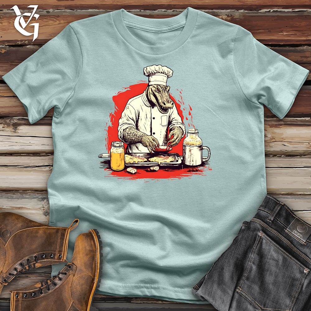 Viking Goods Cooking Crocodile cotton Tee Dusty Blue / L