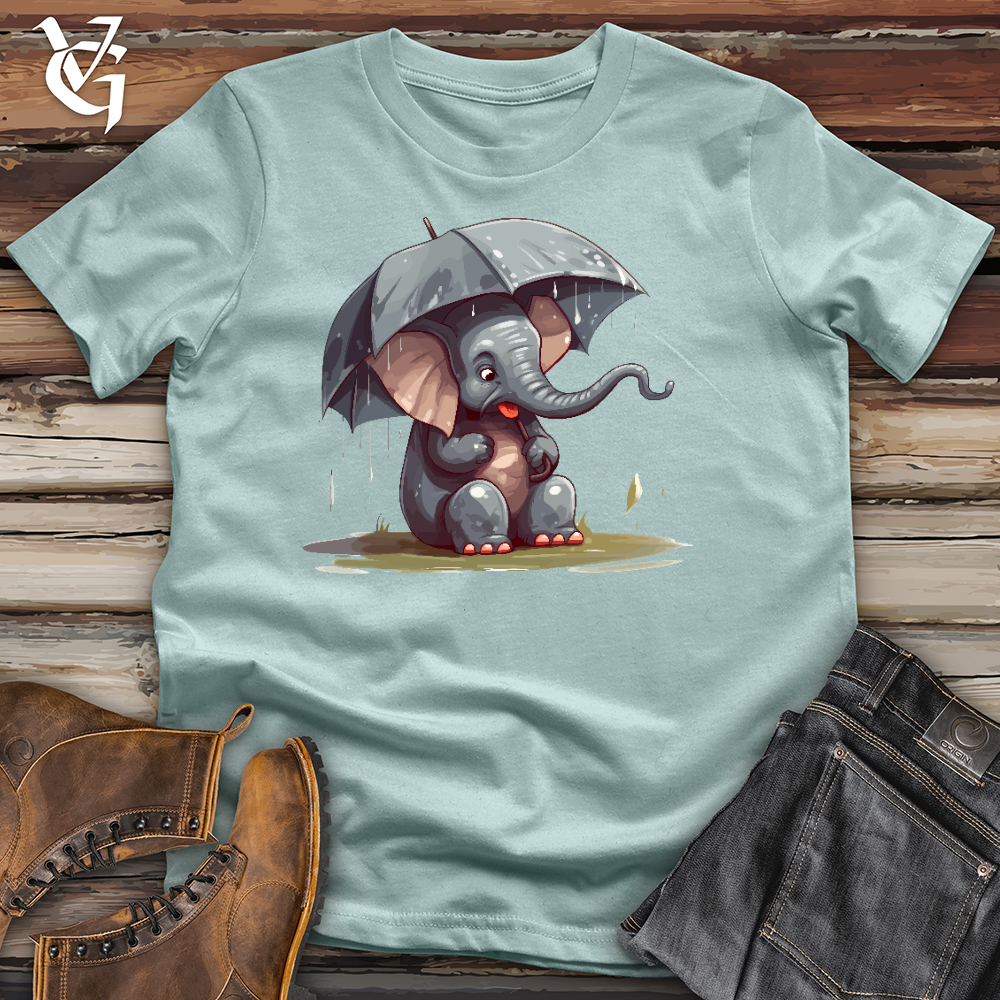 Viking Goods Elephant In a Deluge Cotton Tee Dusty Blue / L