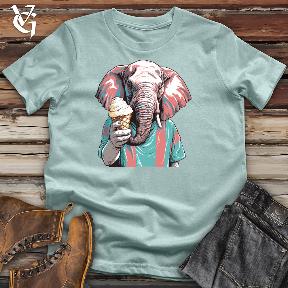 Viking Goods Elephant Sweet Delight Cotton Tee Dusty Blue / L