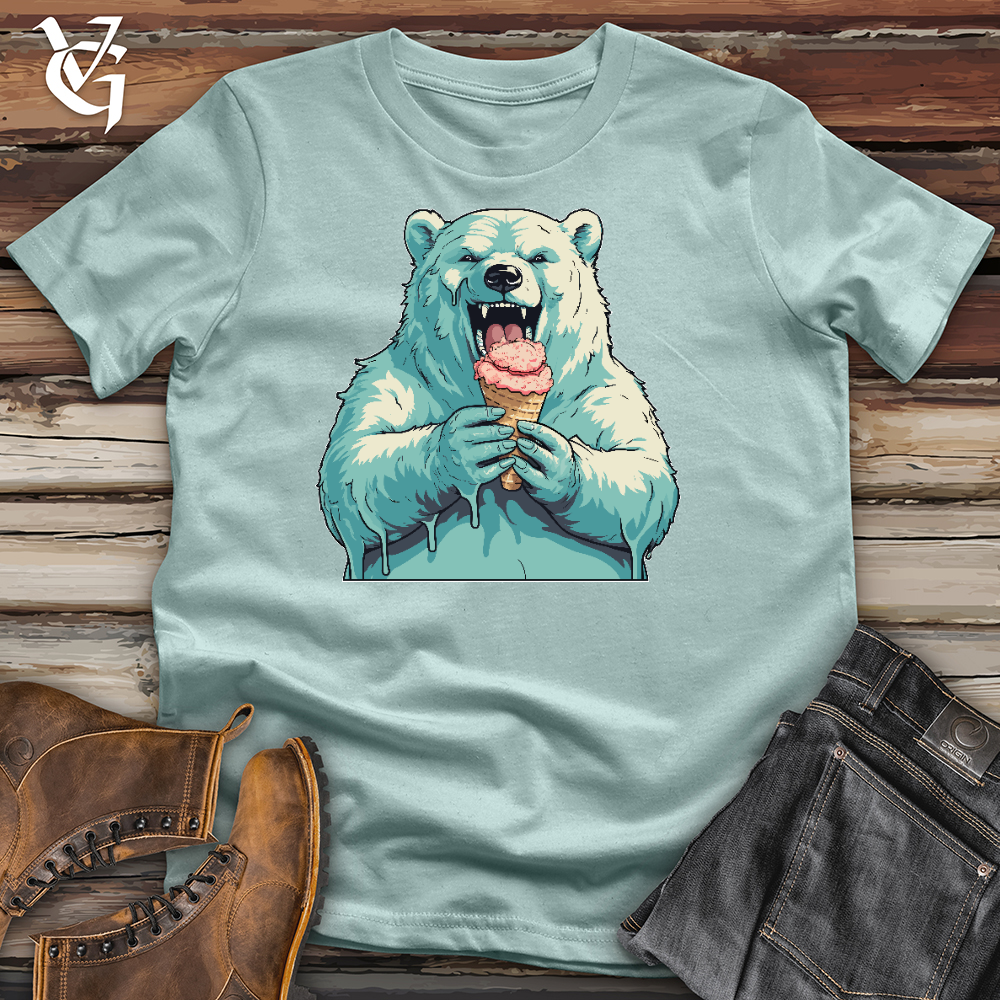 Viking Goods Joyful Bear Treat Cotton Tee Dusty Blue / L