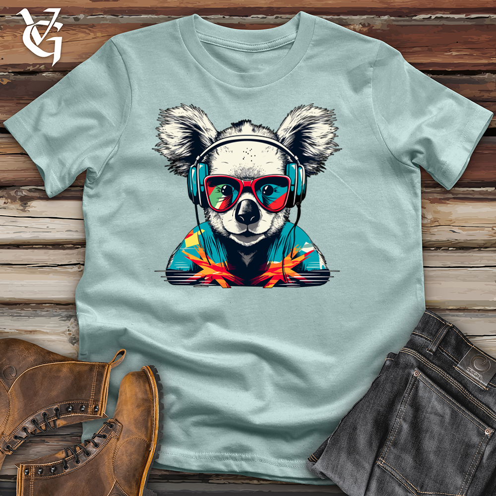 Viking Goods Retro Beatmaster Koala Cotton Tee Dusty Blue / L
