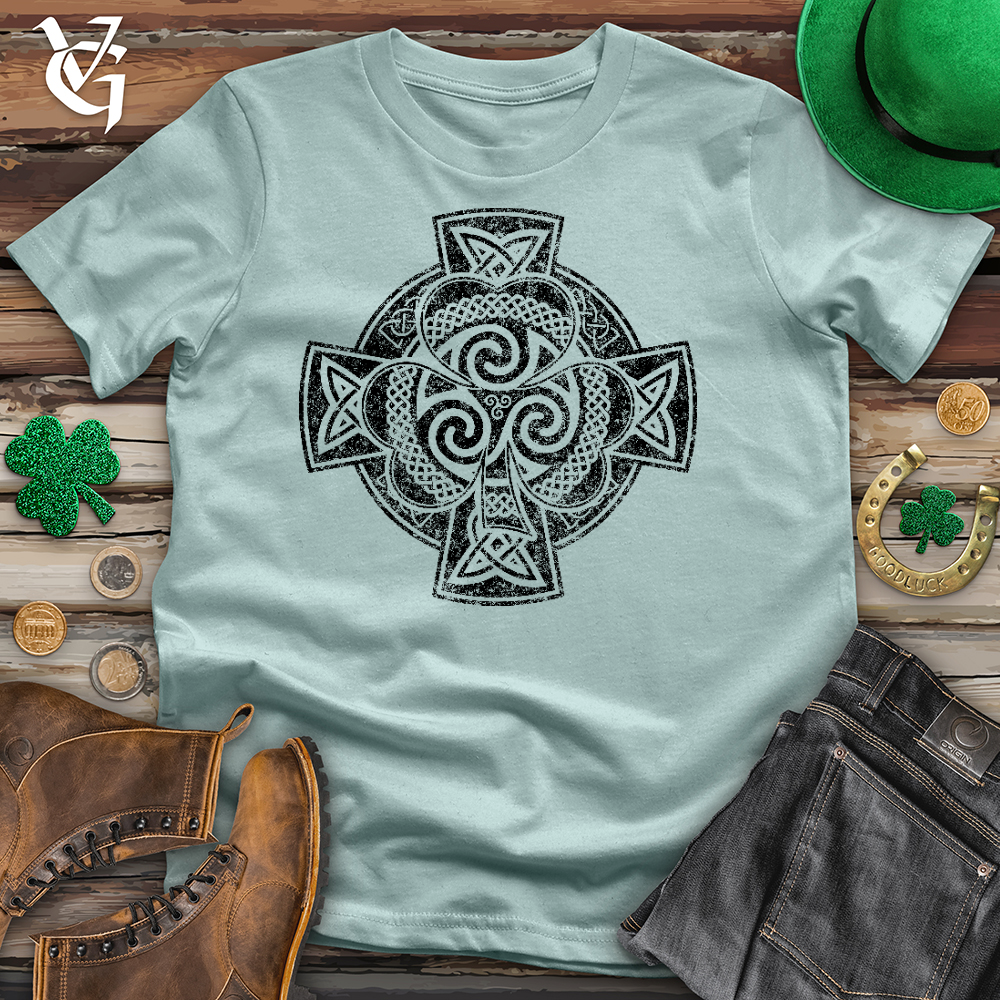 Viking Goods Shamrock Of Old Cotton Tee Dusty Blue / L