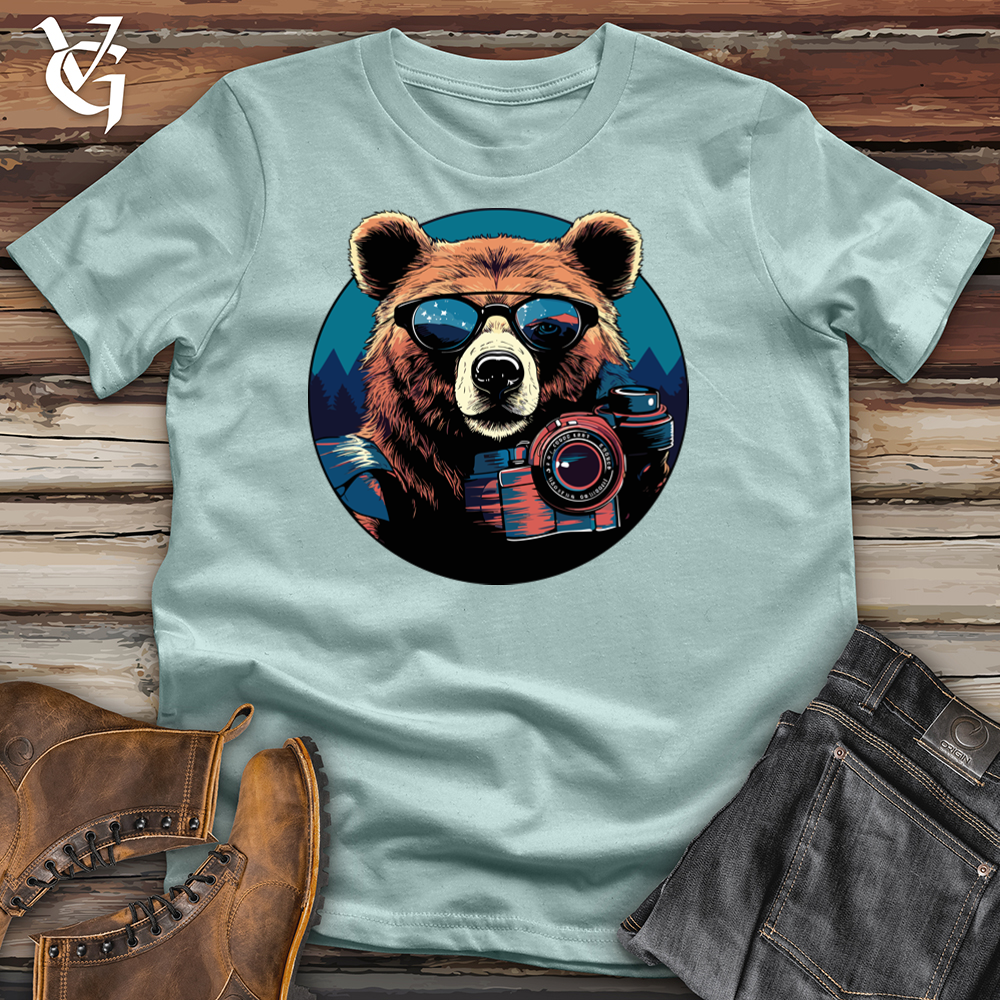 Viking Goods Snapshot Sun Bear Cotton Tee Dusty Blue / L