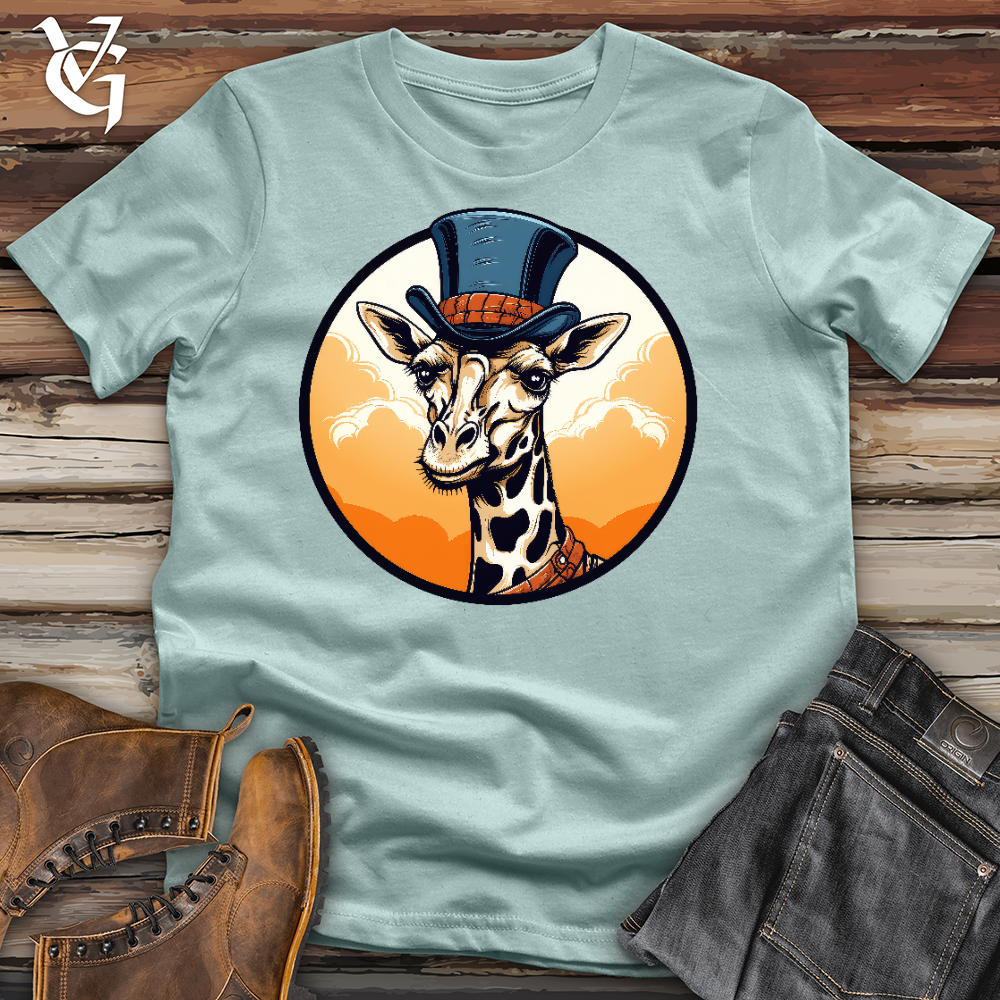 Viking Goods Top Hot Giraffe Cotton Tee Dusty Blue / L