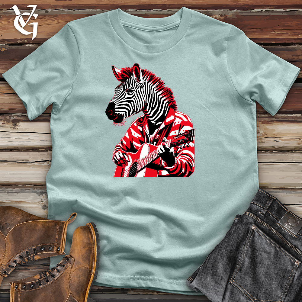 Viking Goods Zebra Rockstar Cotton Tee Dusty Blue / L