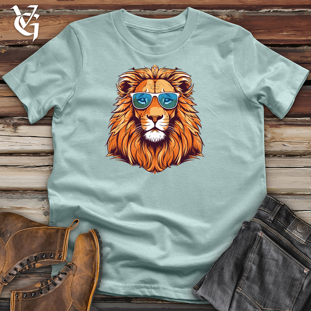 Viking Goods Zenned-out Lion Cotton Tee Dusty Blue / L