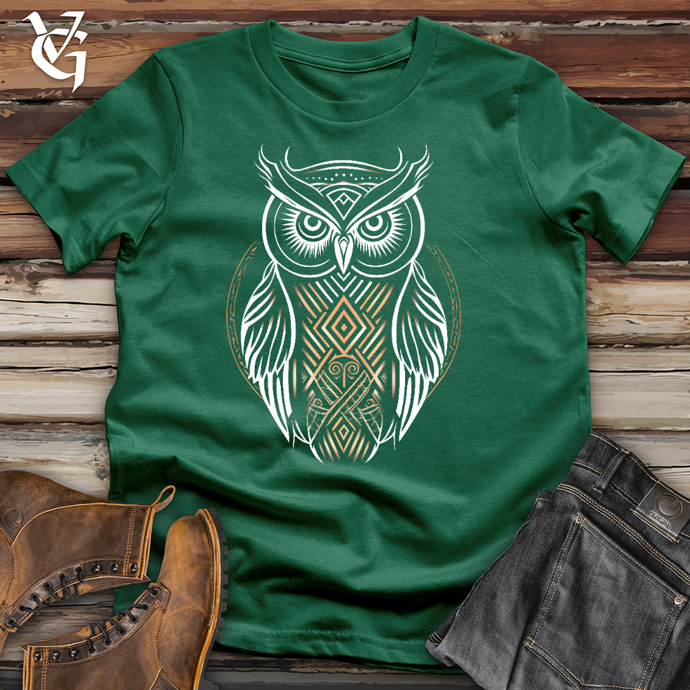 Viking Goods Curious Owl Cotton Tee Evergreen / L