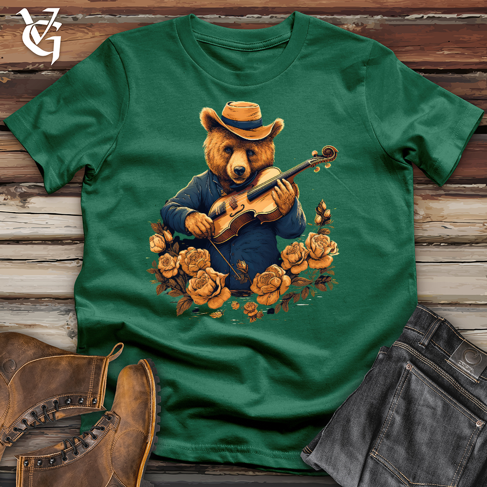 Viking Goods Professional Bear Violinist Cotton Tee Evergreen / L