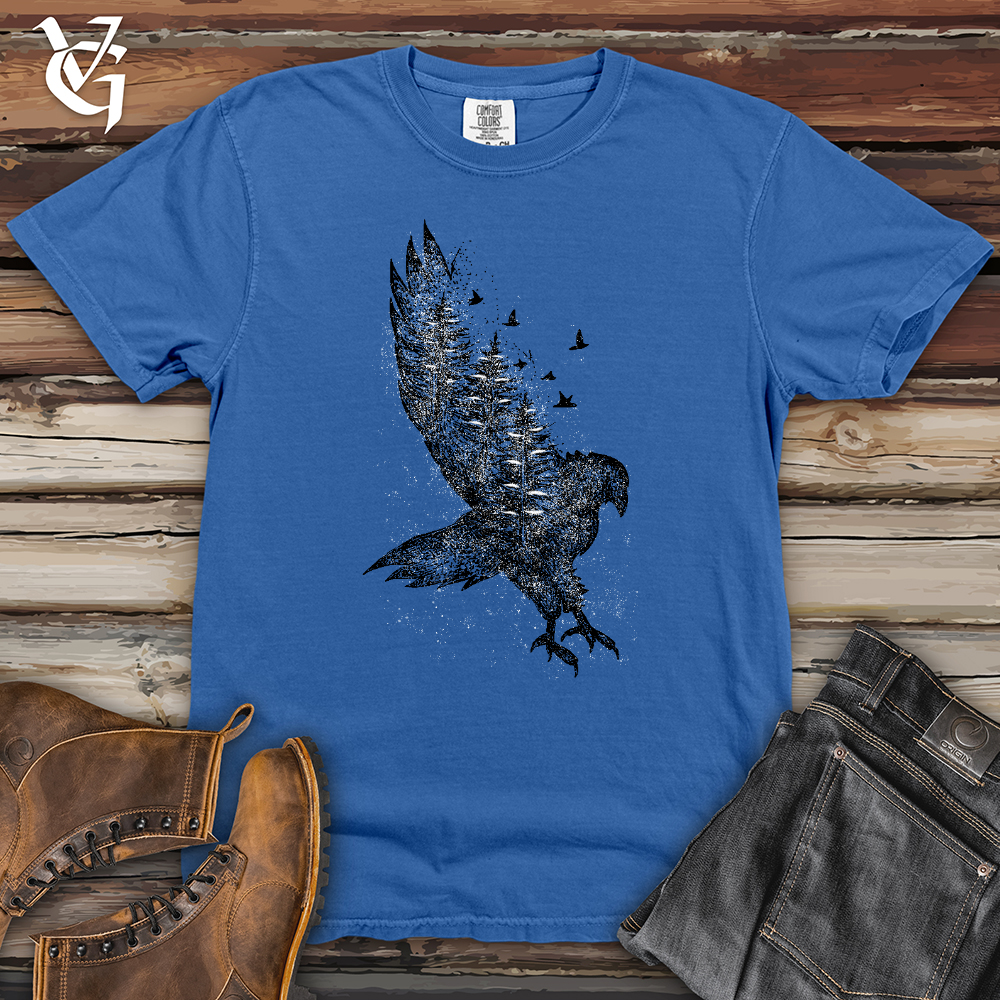 Viking Goods Snowy Forest Flyer Heavy Cotton Comfort Colors Tee Flo Blue / L