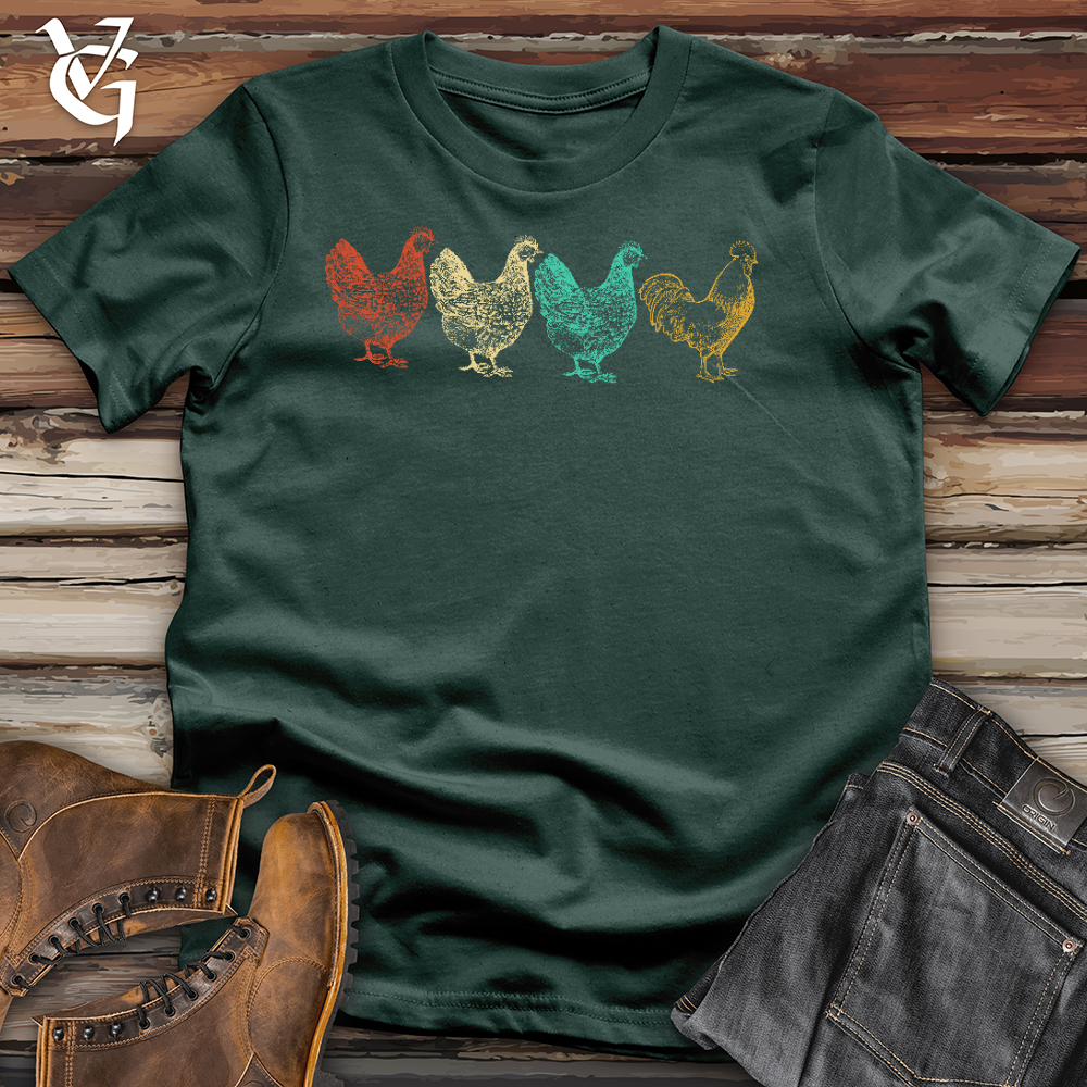 Viking Goods Chicken Scene Cotton Tee Forest / L