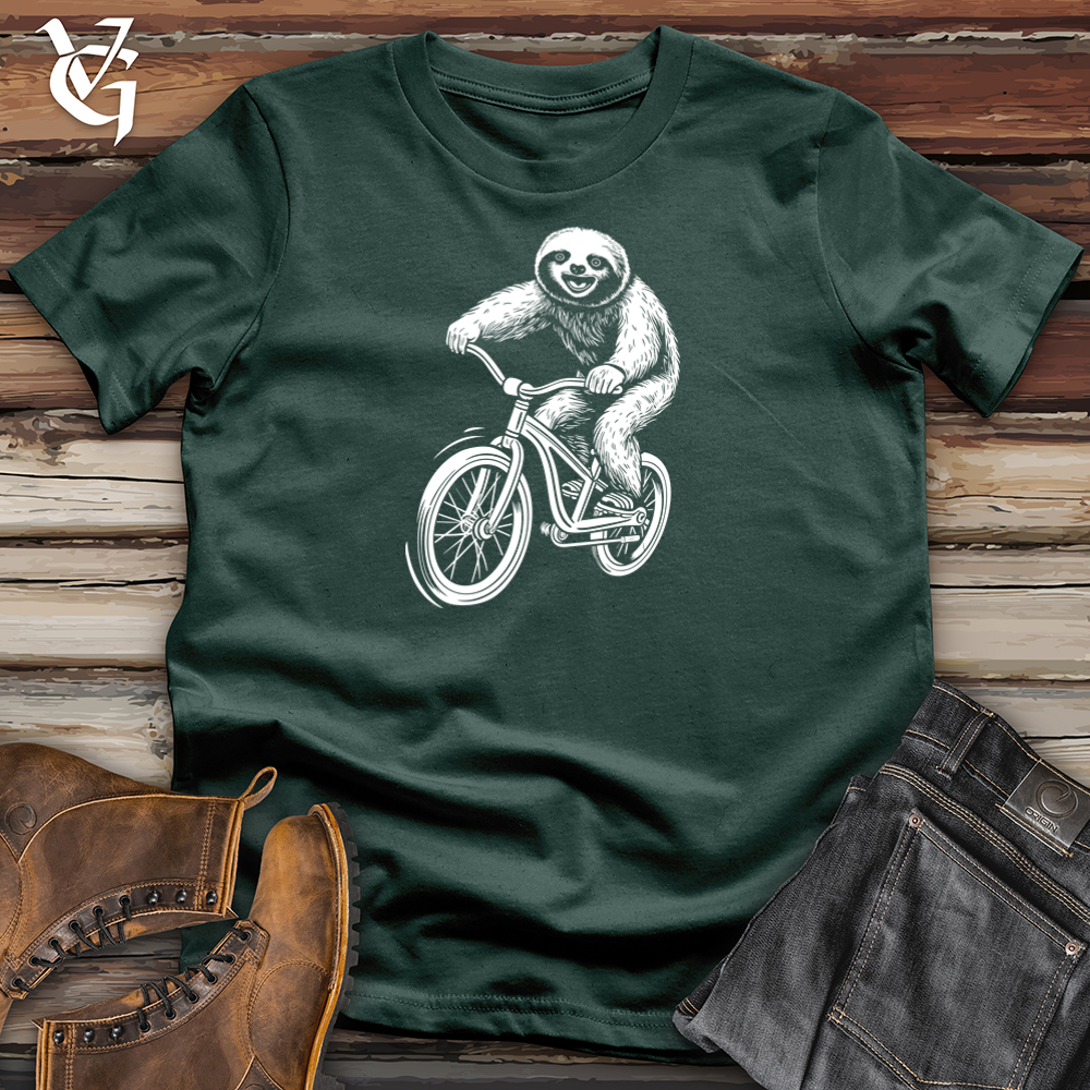 Viking Goods Cruisin Sloth Bike Cotton Tee Forest / L