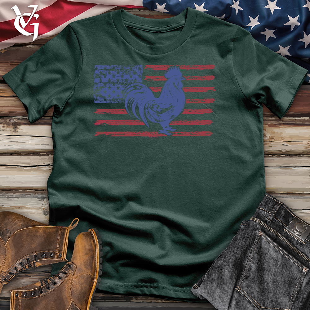 Viking Goods Patriotic Chick Cotton Tee Forest / L