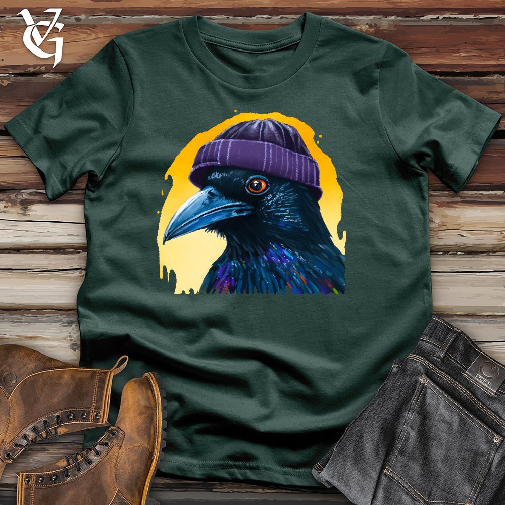 Viking Goods Raven Beanie Cotton Tee Forest / L
