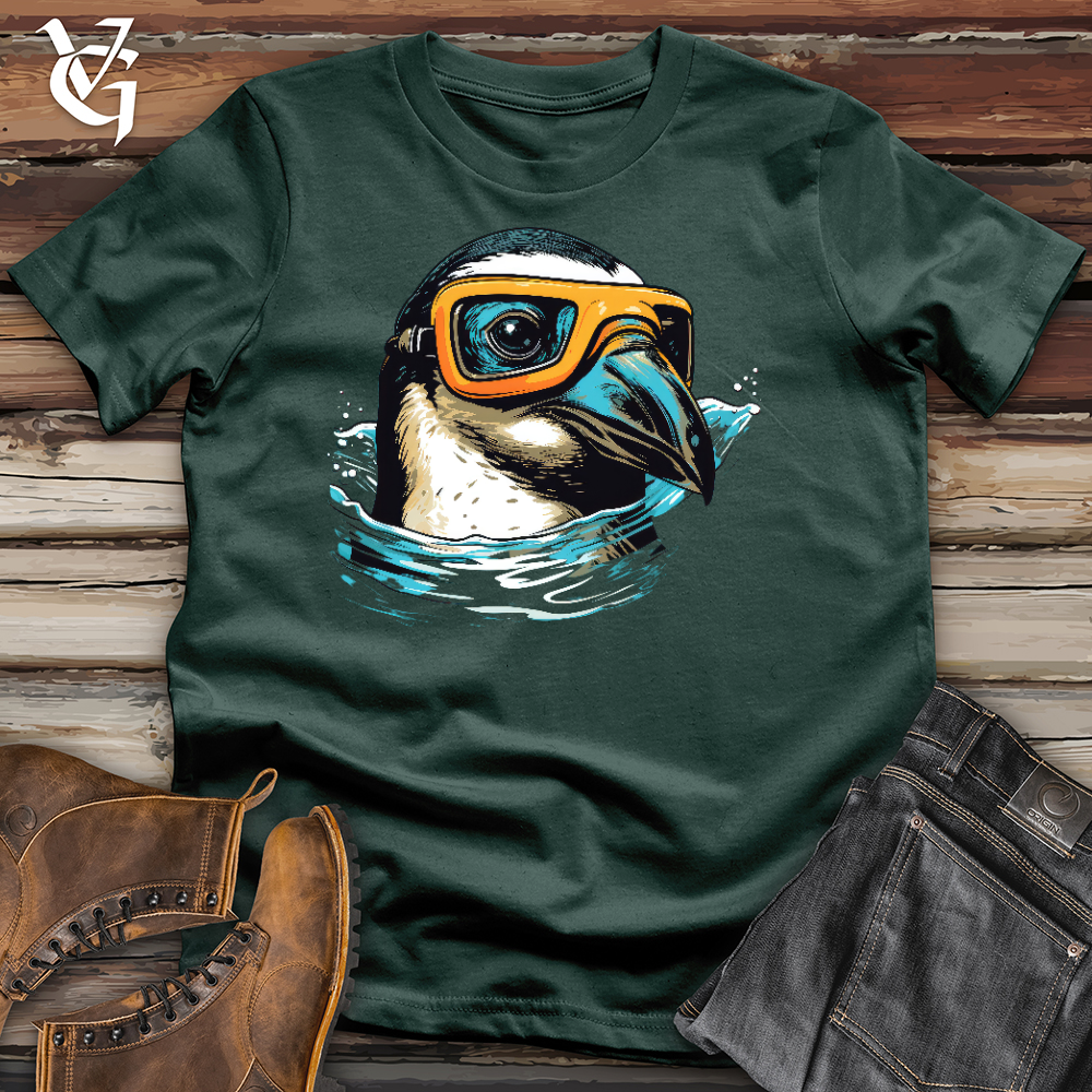 Viking Goods Swimming Penguin Cotton Tee Forest / L