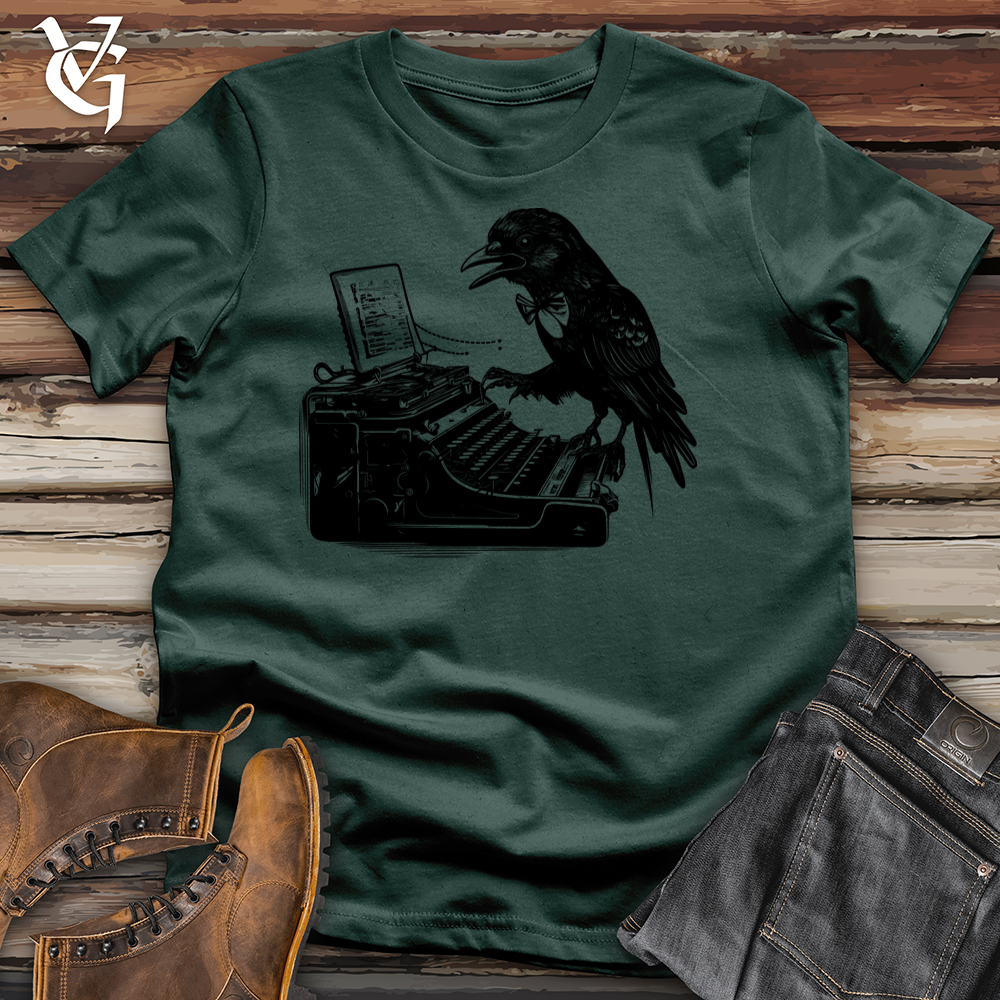 Viking Goods Talented Typewriter Raven Cotton Tee Forest / L