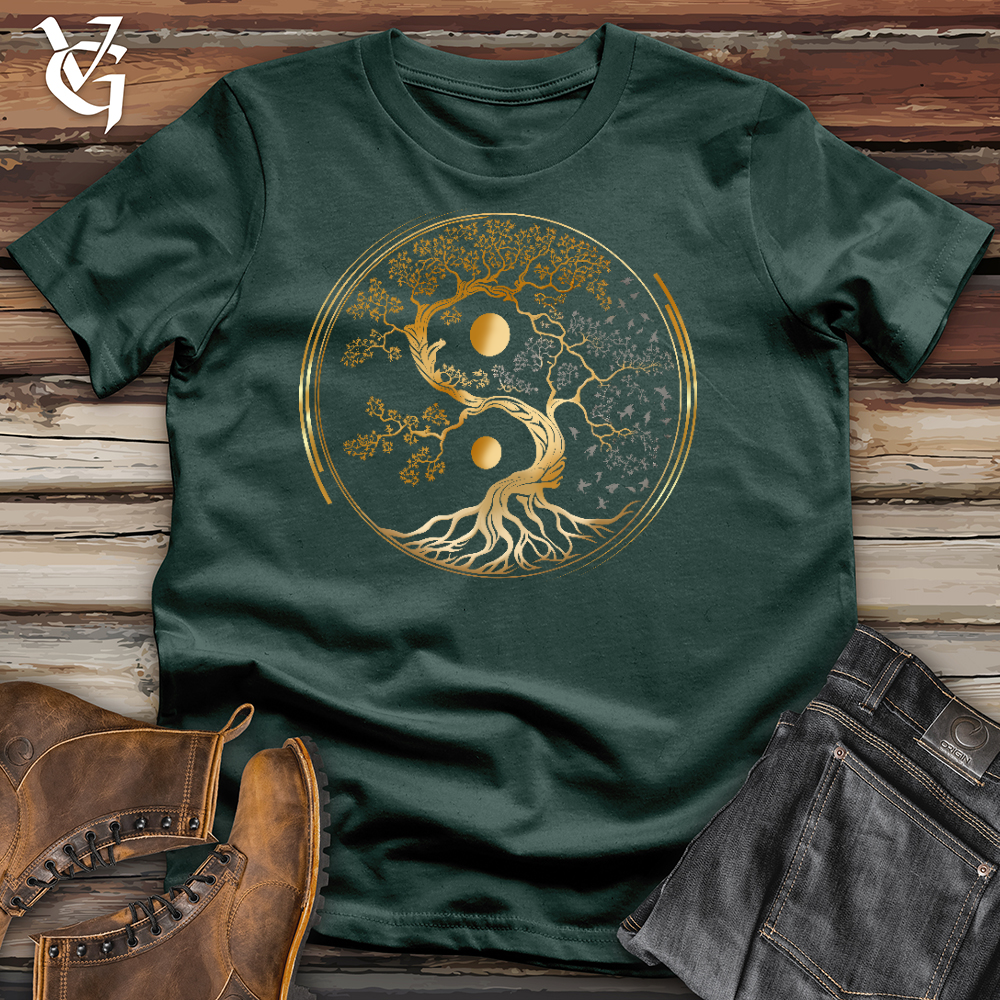 Viking Goods Tree Of Life Yin Yang Cotton Tee Forest / L