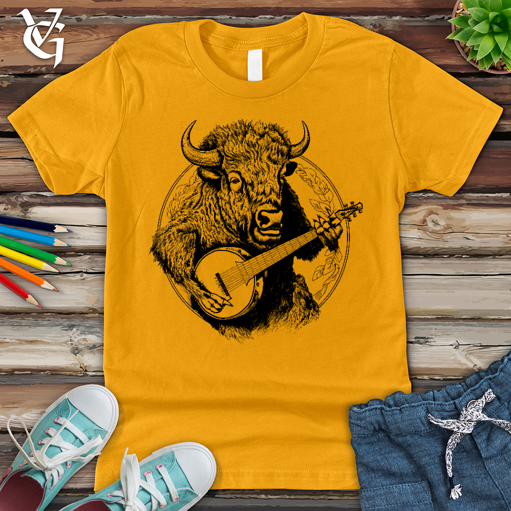 Viking Goods Banjo Bison Youth Tee Gold / L
