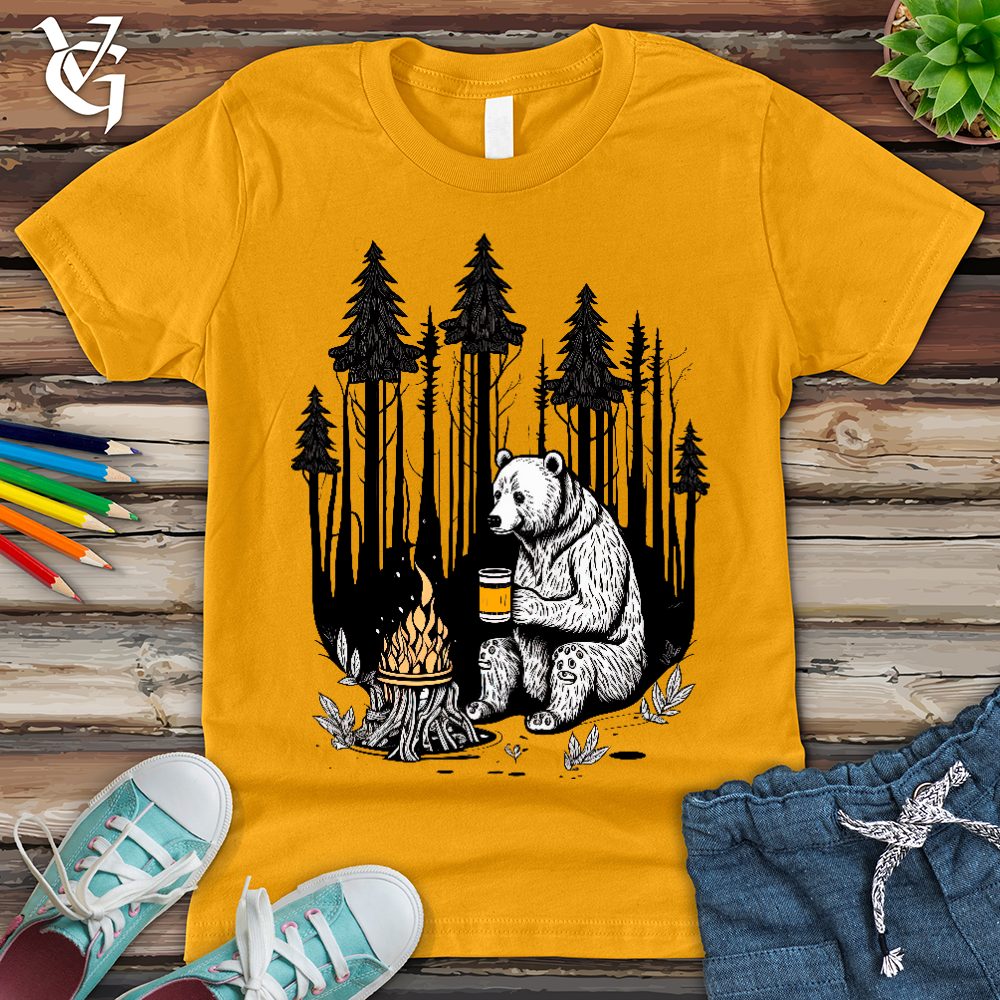 Viking Goods Bear Happy Hour Youth Tee Gold / L