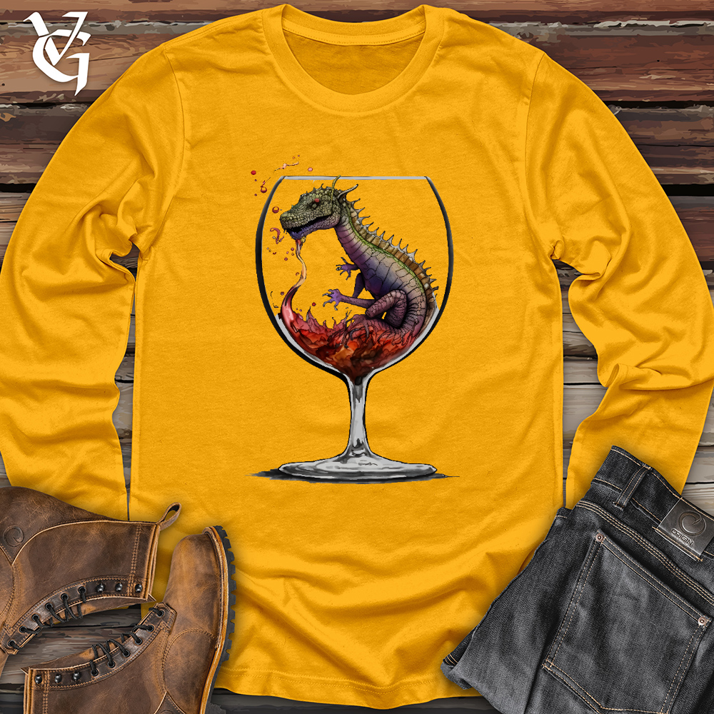 Viking Goods Dragons Drink Long Sleeve Gold / L