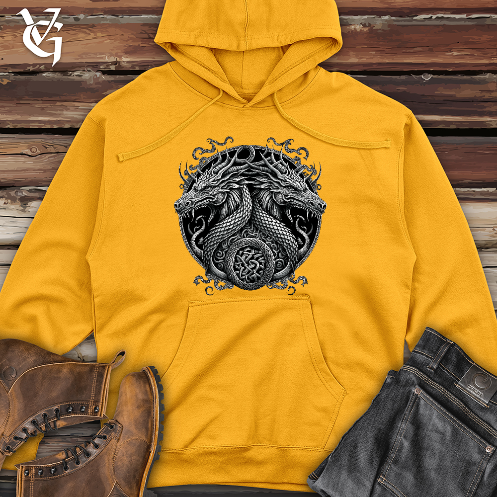 Viking Goods Dreki Emblem Midweight Hooded Sweatshirt Gold / L