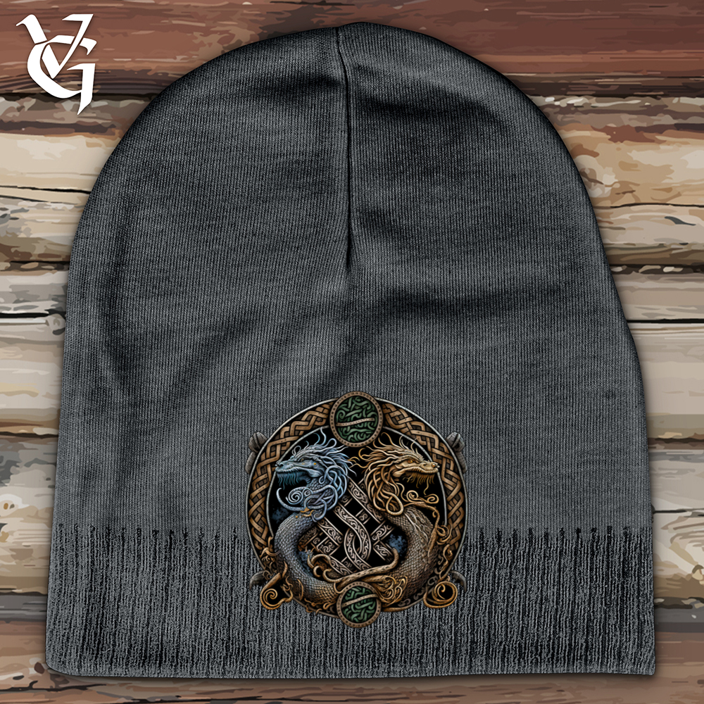 Viking Goods Two Dragons Cotton Beanie Graphite