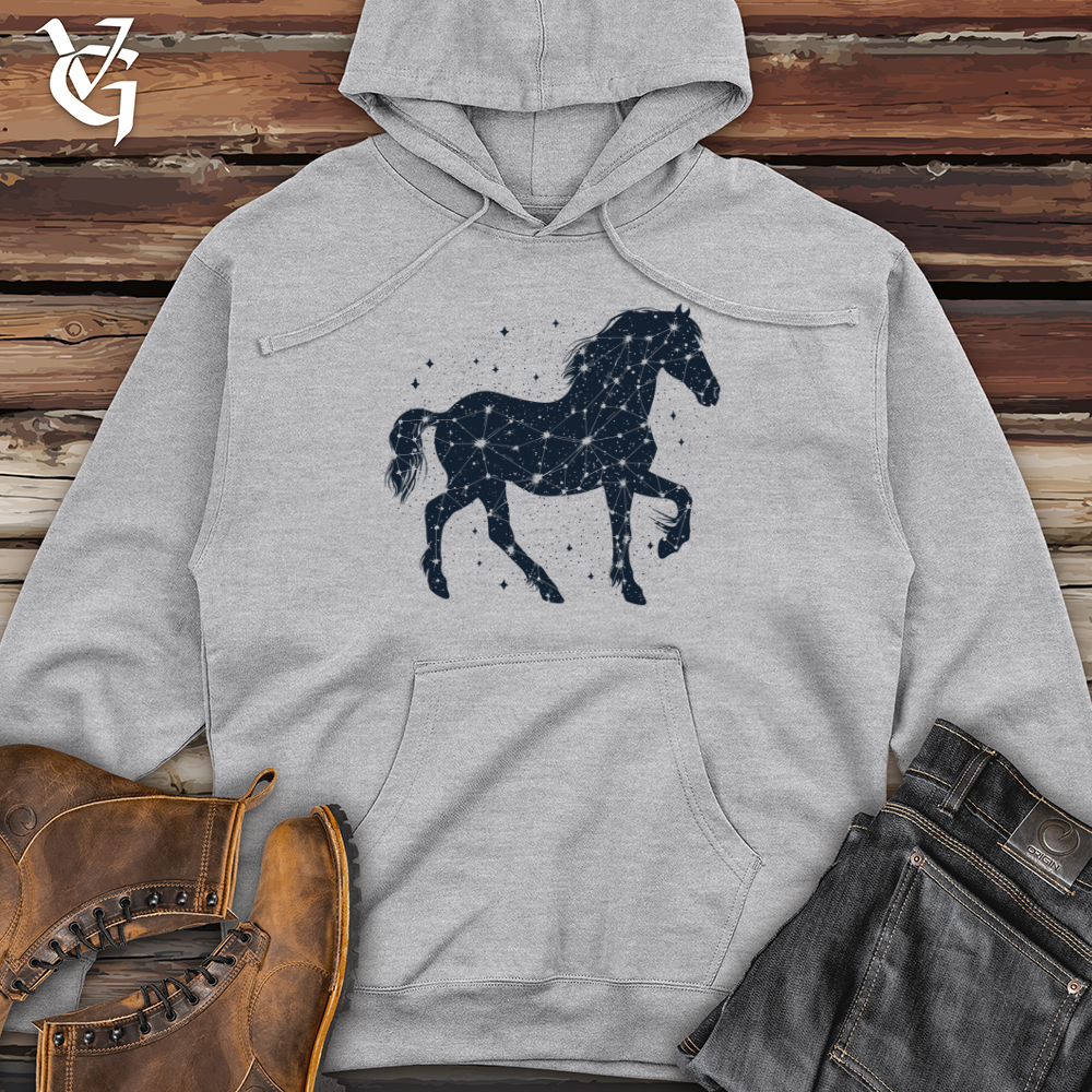 Viking Goods Constellation Equine Majesty Midweight Hooded Sweatshirt Grey Heather / L