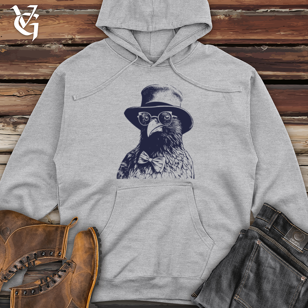 Viking Goods Crow Midnight Companion Midweight Hooded Sweatshirt Grey Heather / L