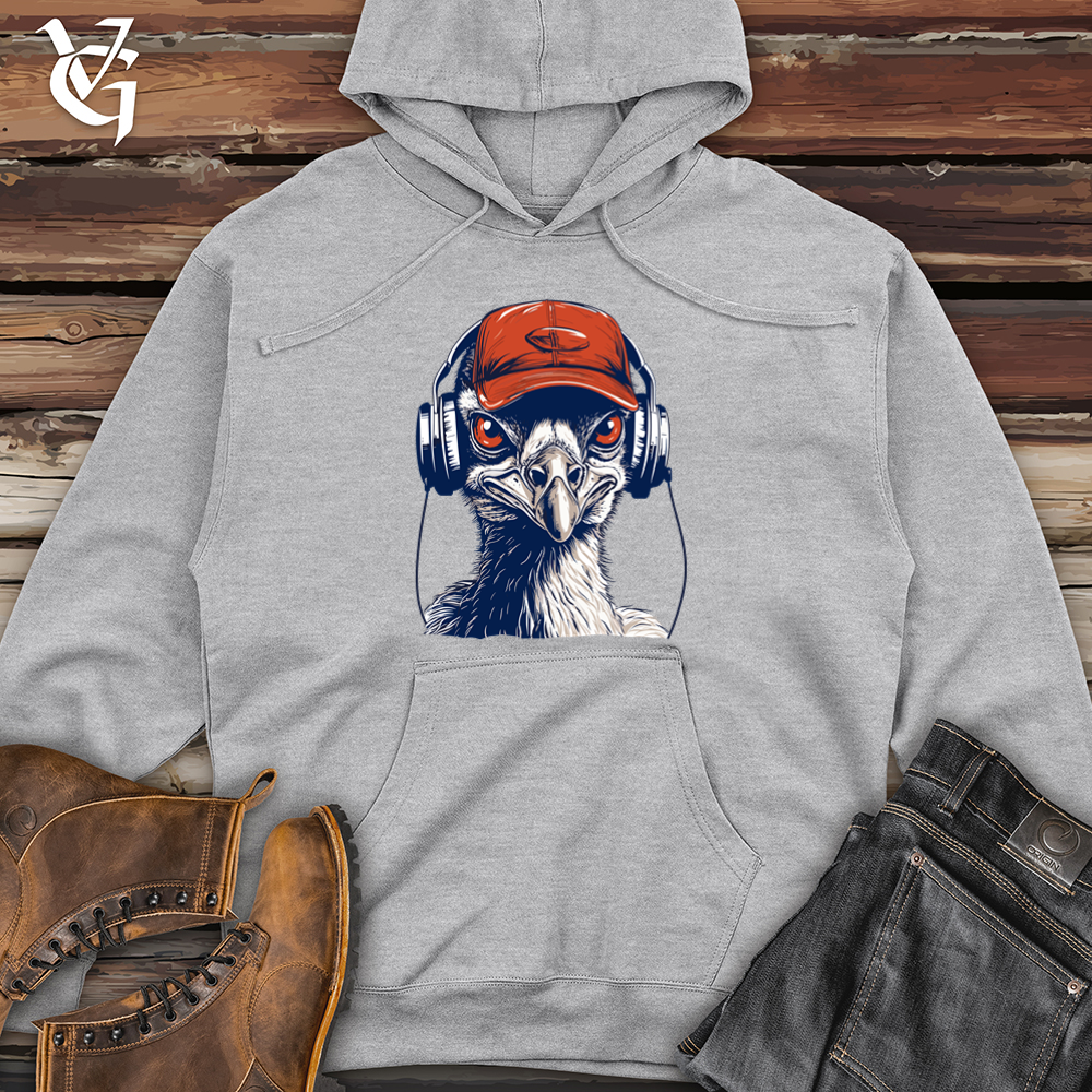Viking Goods Emu Headphone Bumping Midweight Hooded Sweatshirt Grey Heather / L