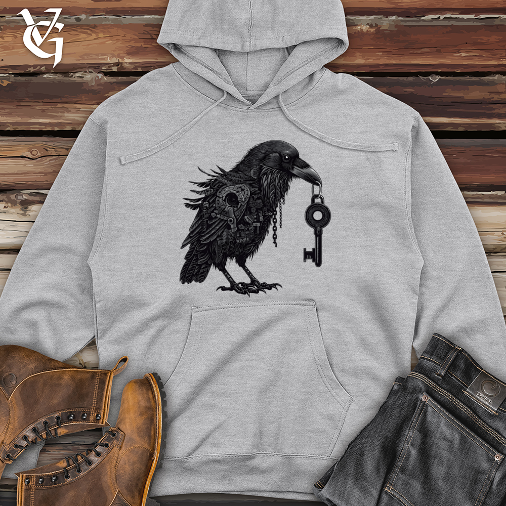 Viking Goods Mechanical Raven Keykeeper Midweight Hooded Sweatshirt Grey Heather / L