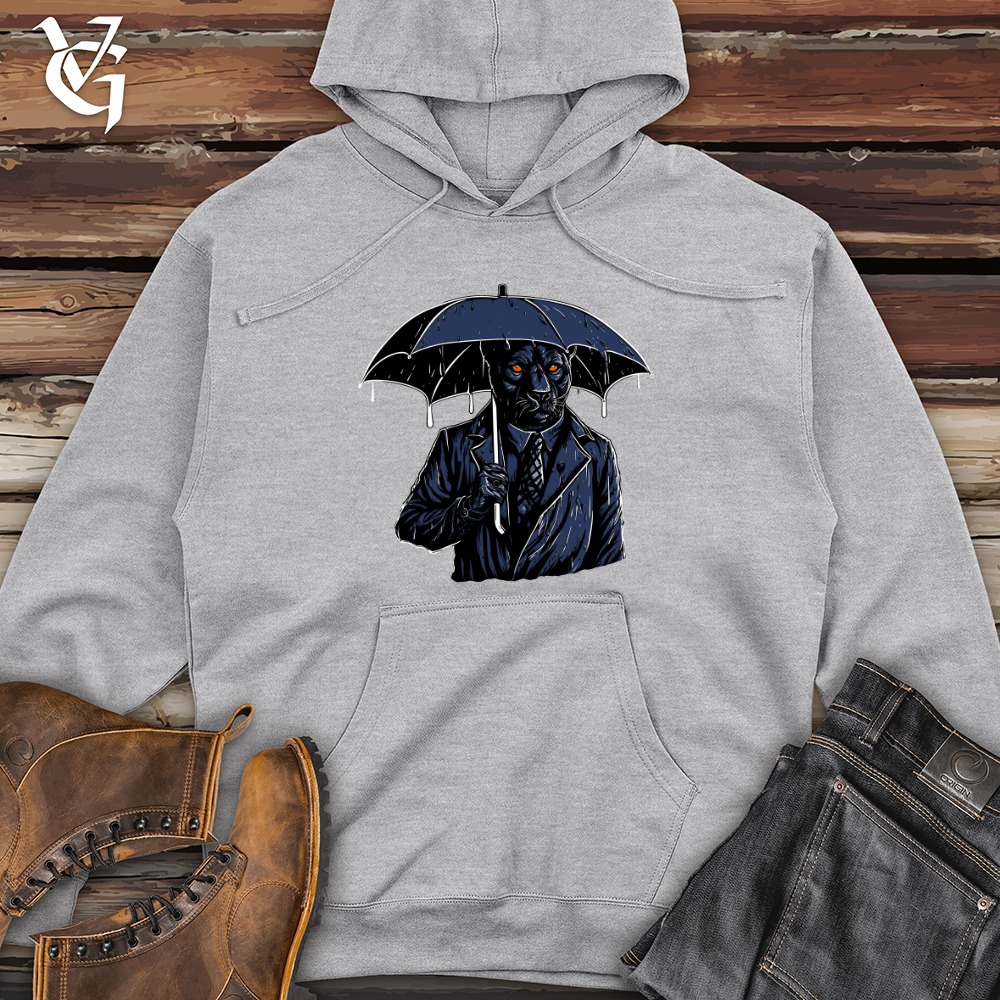 Viking Goods Panther Jungle Drizzle Umbrella Odyssey Midweight Hooded Sweatshirt Grey Heather / L