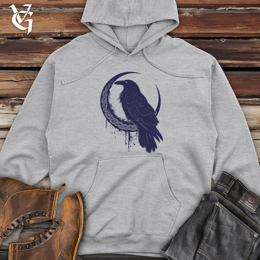 Viking Goods Raven Moonlit Enigma Midweight Hooded Sweatshirt Grey Heather / L