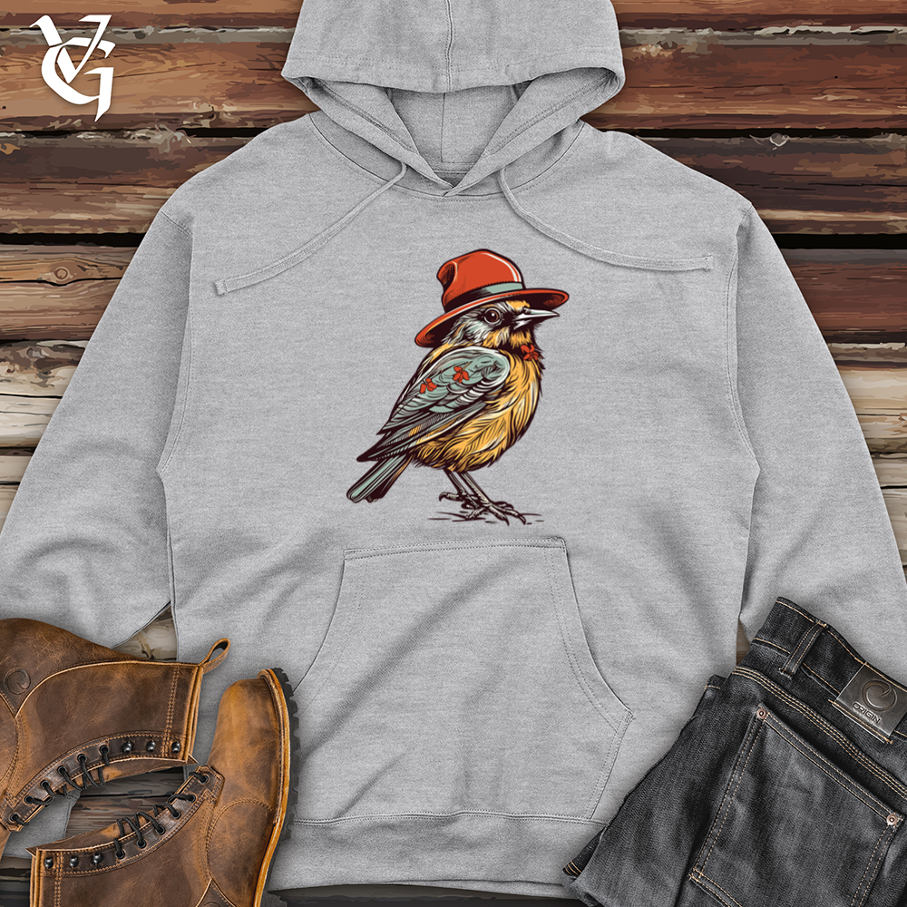 Viking Goods Robin Western Whistle Cowboy Cap Midweight Hooded Sweatshirt Grey Heather / L