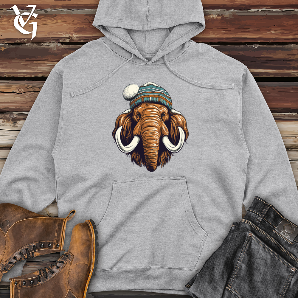 Viking Goods Wooly Mammoth Winter Beanie Style 01 Midweight Hooded Sweatshirt Grey Heather / L